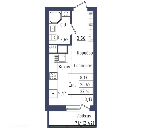 Квартира в ЖК " АКВАРЕЛЬ "