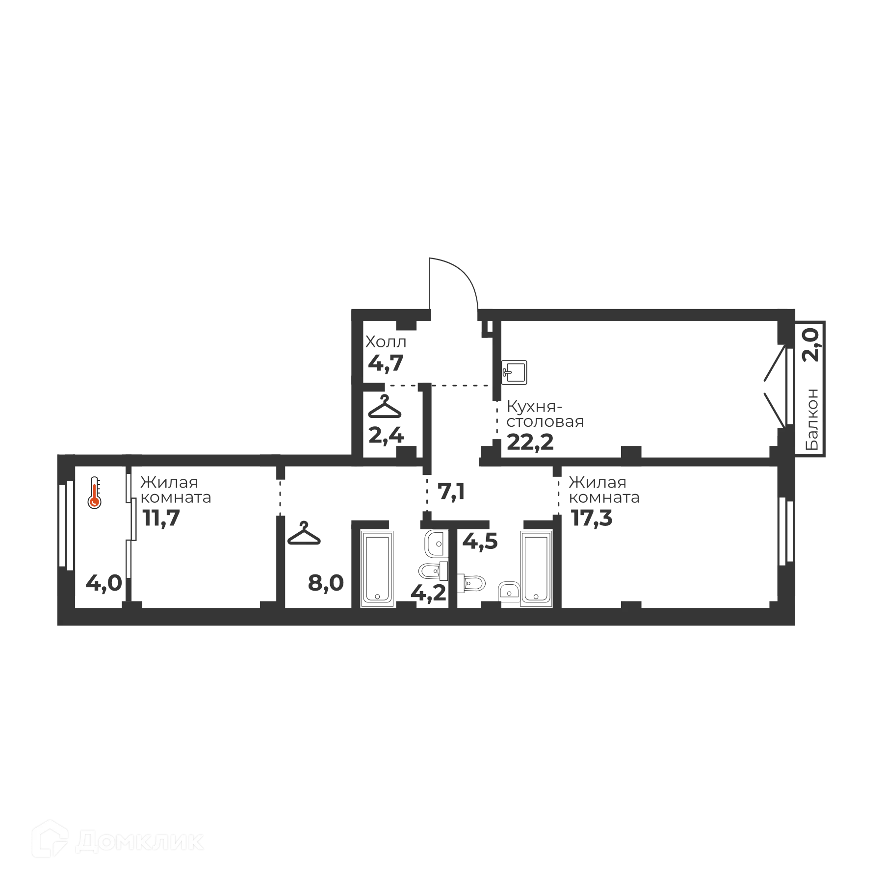 Фото квартиры в ЖК Голос Кашириных