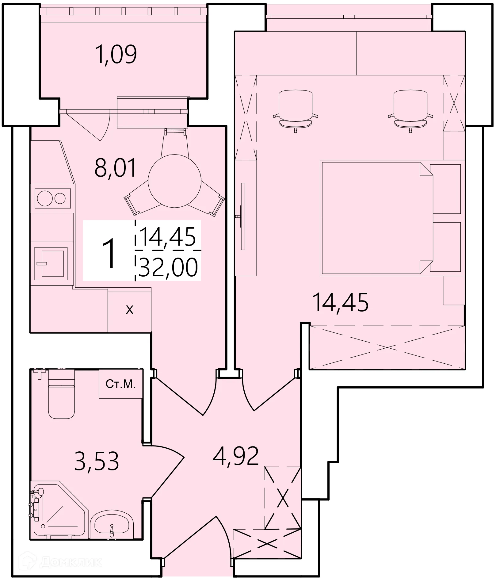 Фото квартиры в ЖК Волна