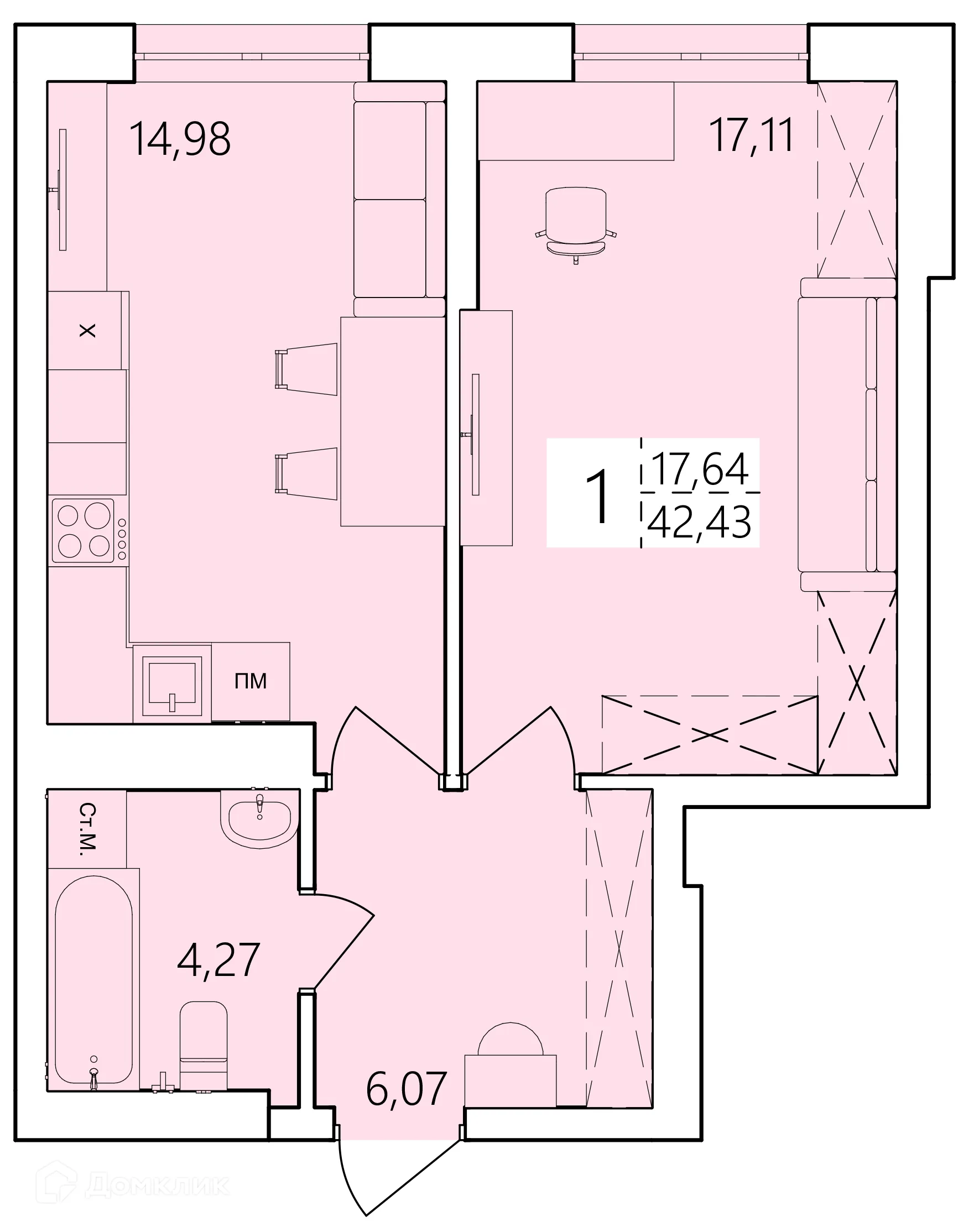 Фото квартиры в ЖК Волна