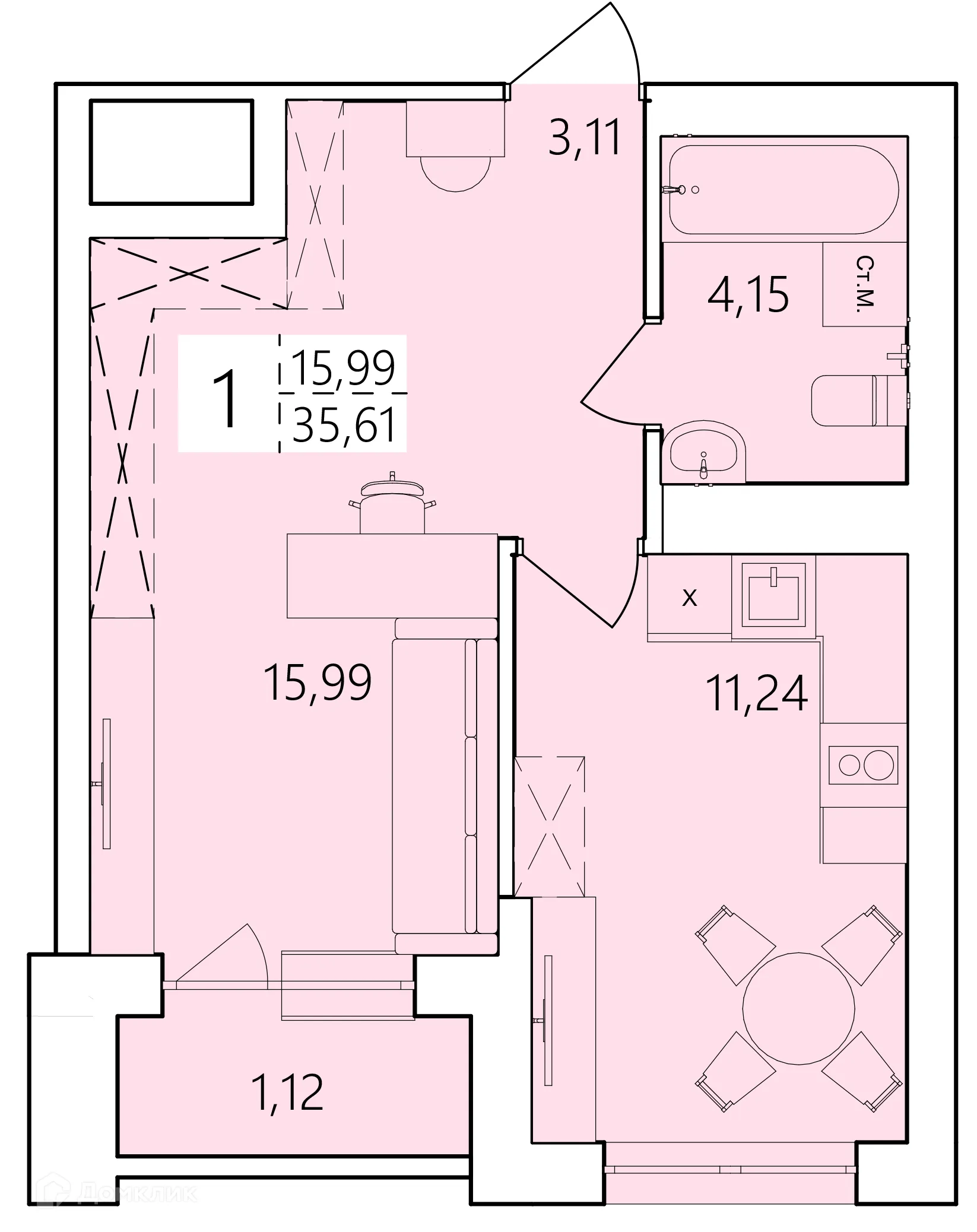 Фото квартиры в ЖК Волна