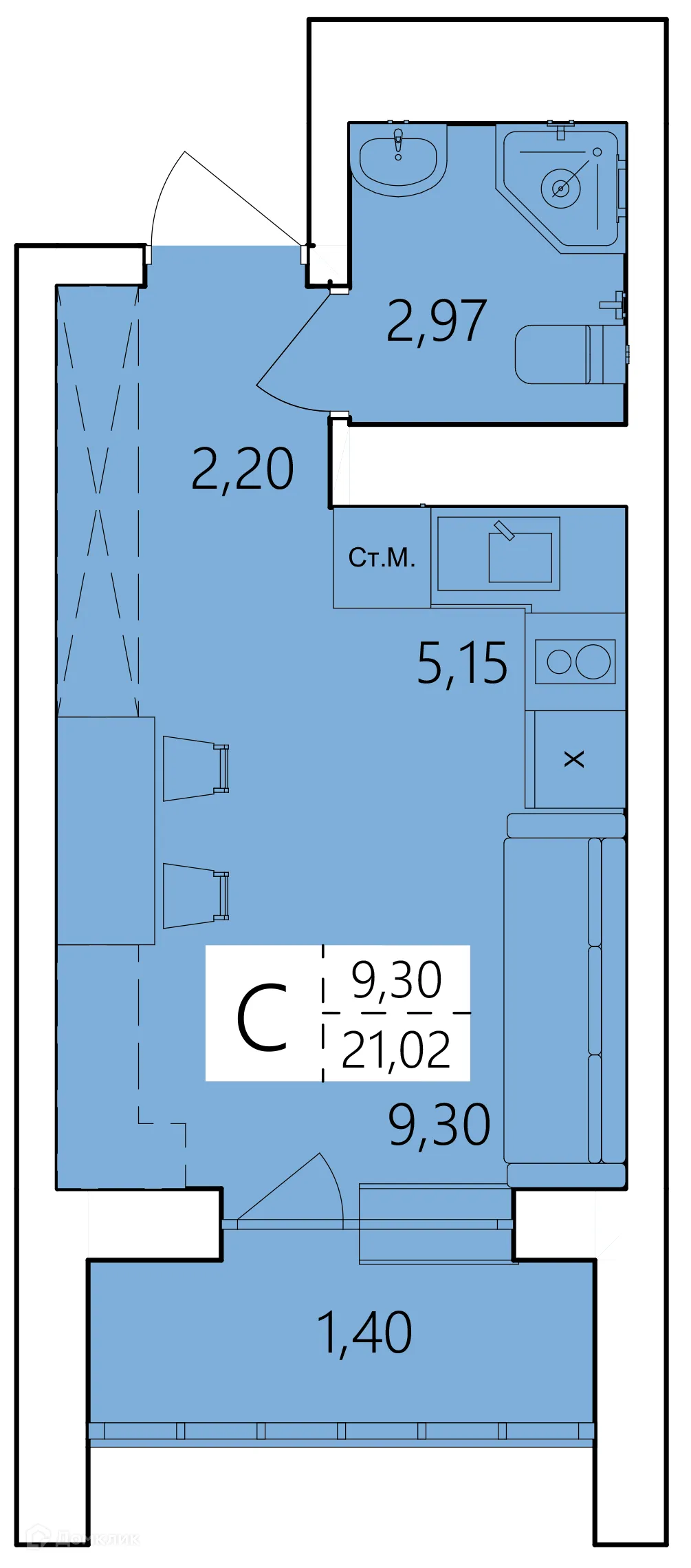 Фото квартиры в ЖК Волна