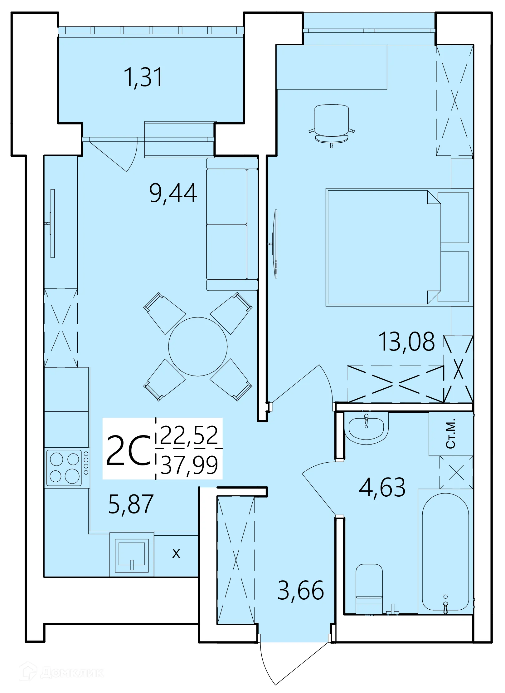 Фото квартиры в ЖК Волна