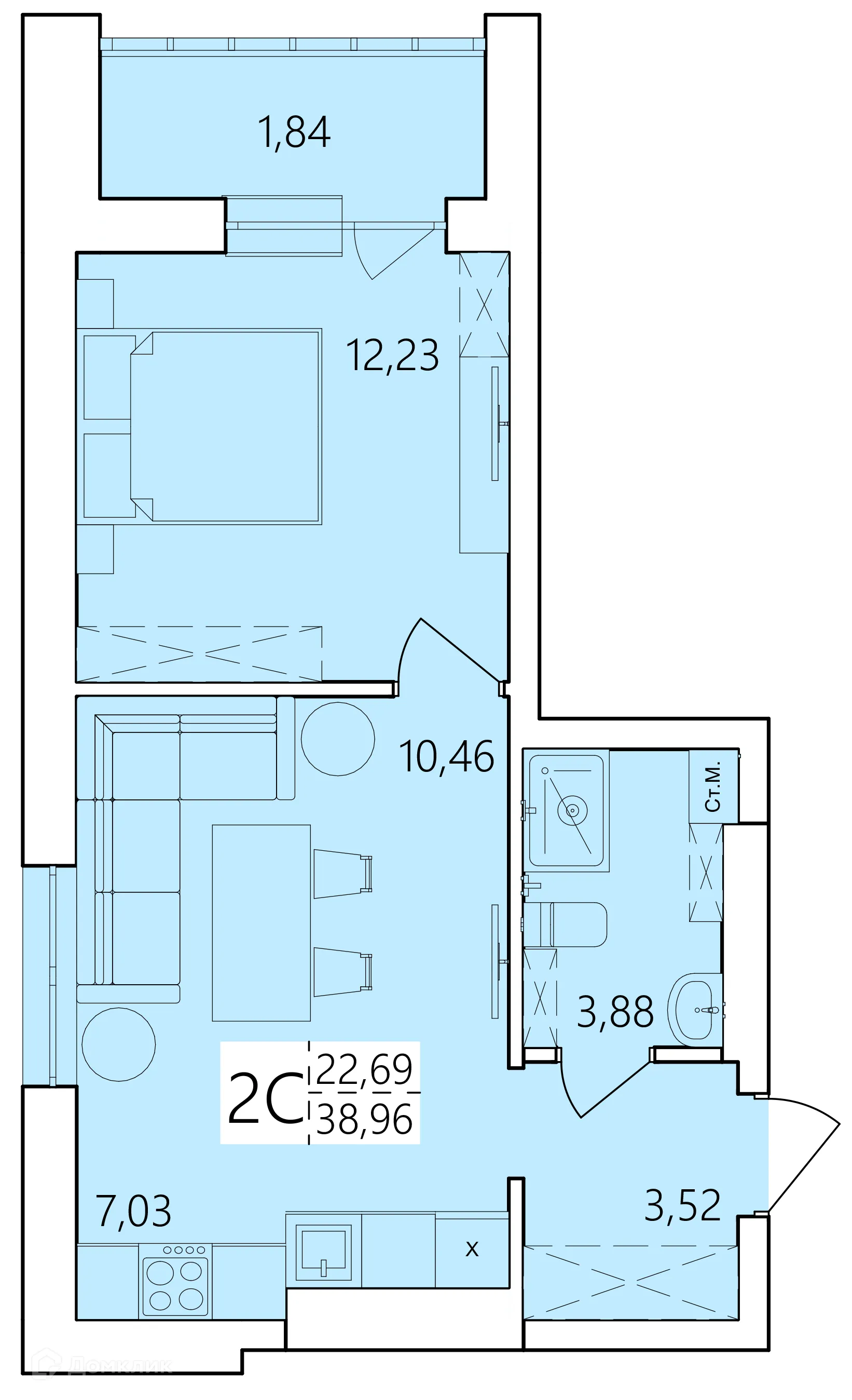 Фото квартиры в ЖК Волна