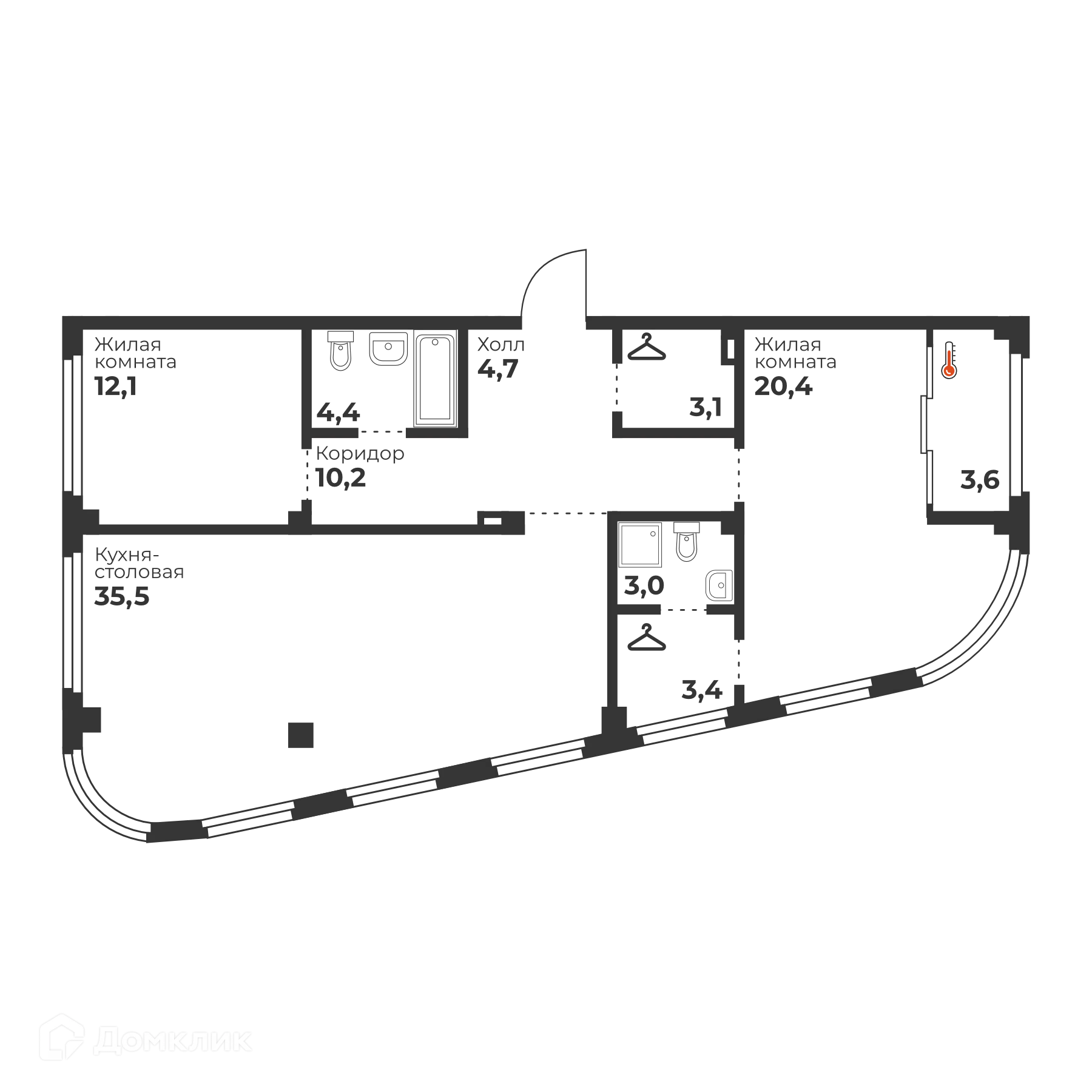 Фото квартиры в ЖК Голос Кашириных
