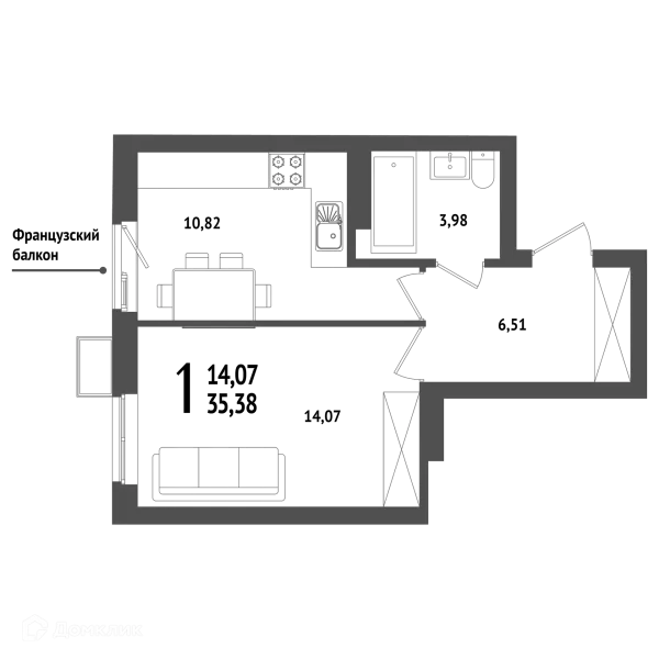 Квартира в ЖК "ХОЛМОГОРЫ"