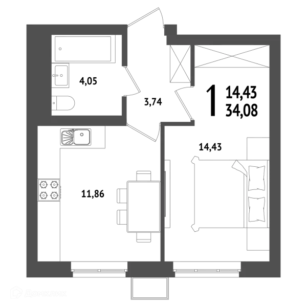 Квартира в ЖК "ХОЛМОГОРЫ"