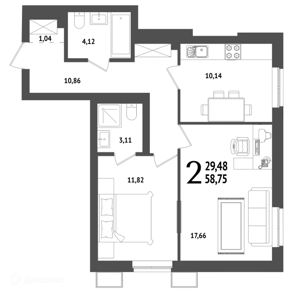 Квартира в ЖК "ХОЛМОГОРЫ"