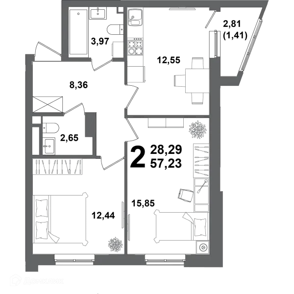 Квартира в ЖК "ХОЛМОГОРЫ"