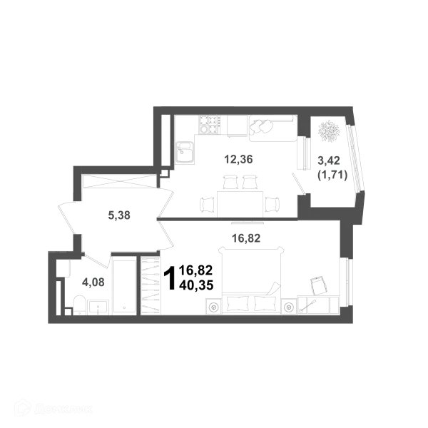 Квартира в ЖК "ХОЛМОГОРЫ"