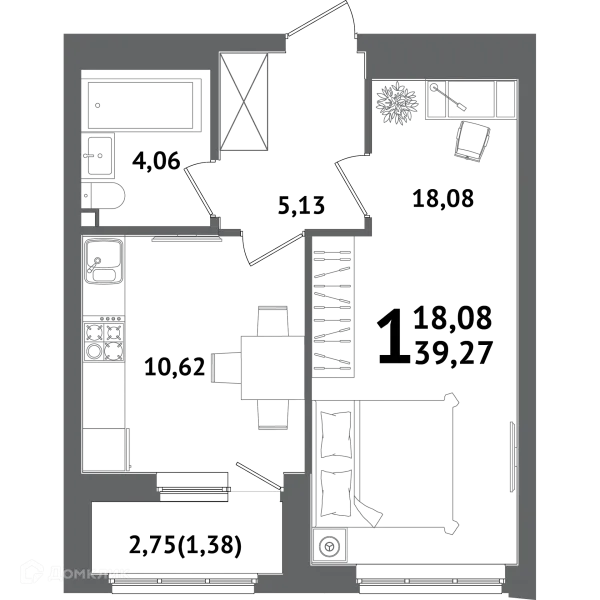 Квартира в ЖК "ХОЛМОГОРЫ"