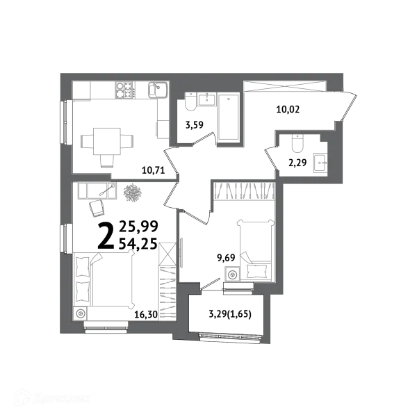 Квартира в ЖК "ХОЛМОГОРЫ"