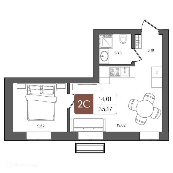 Квартира в ЖК "ХОЛМОГОРЫ"