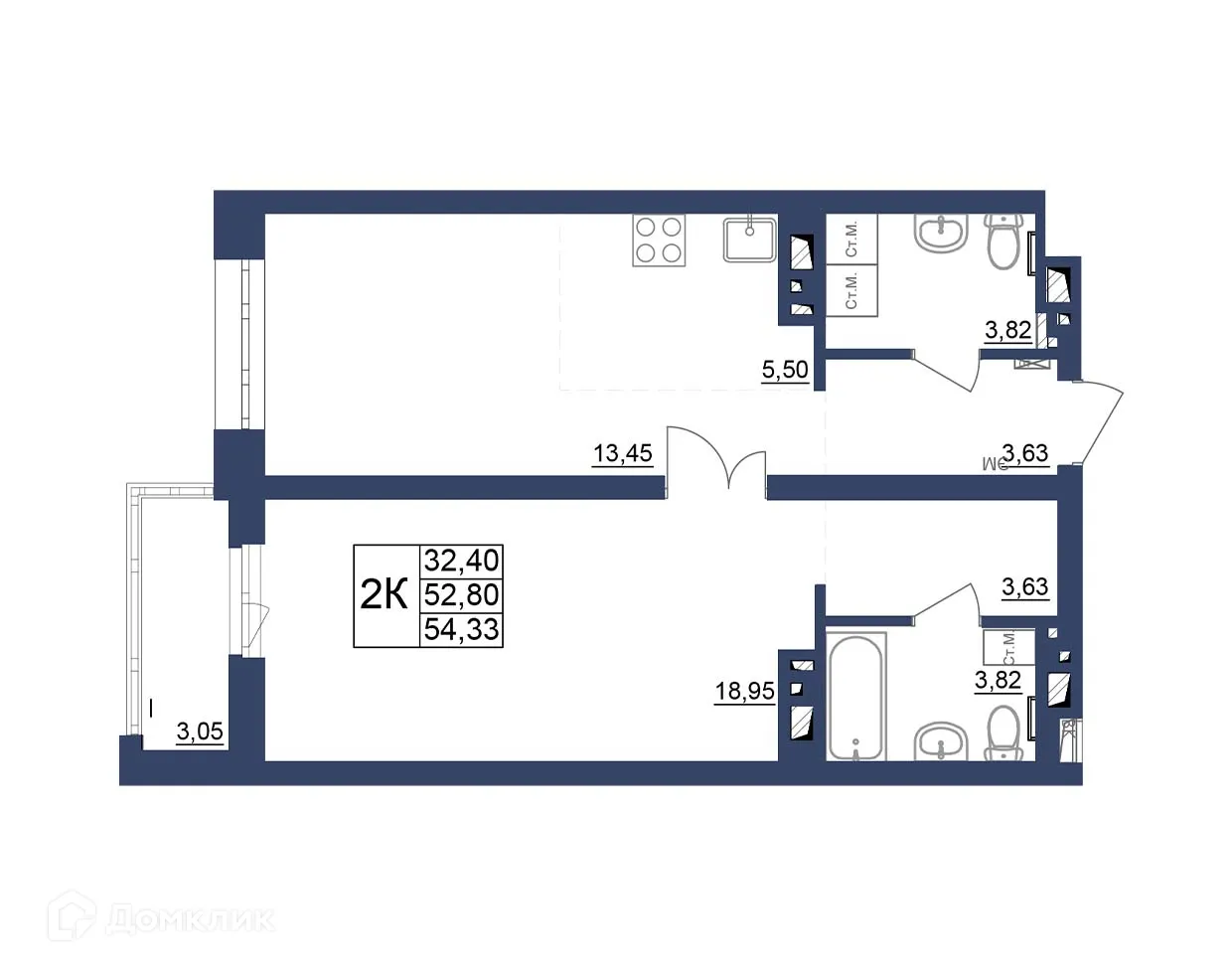 Фото квартиры в ЖК Космос