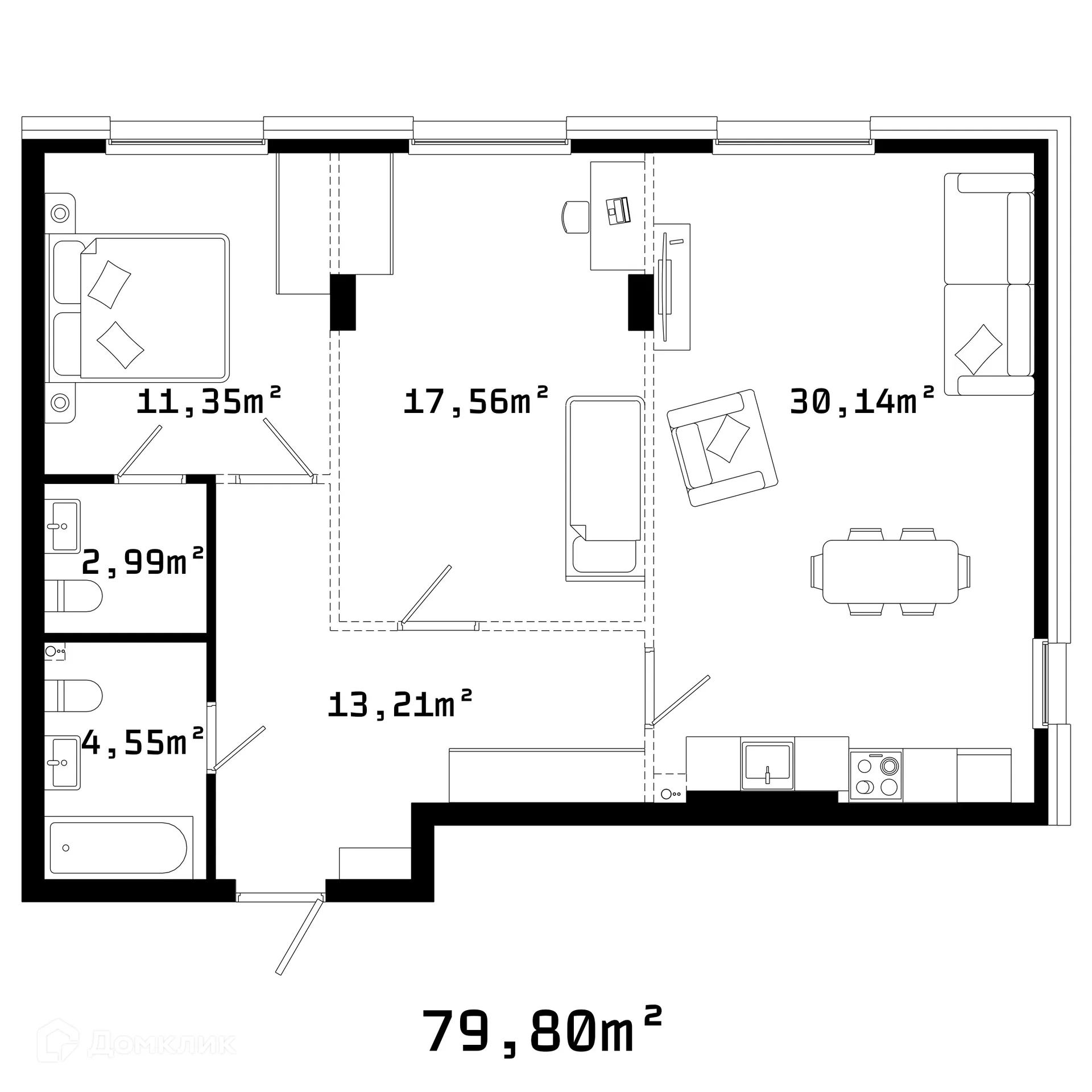 Фото квартиры в ЖК Грани