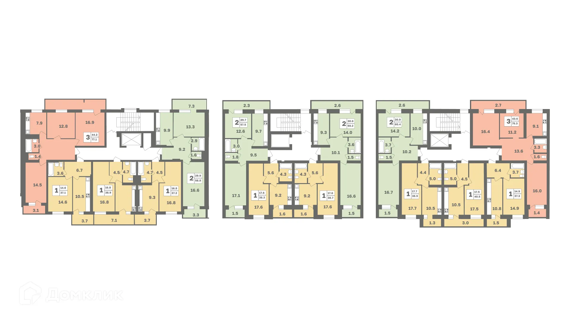 Планировка 1-комнатной квартиры 39.9 м² в ЖК Мечтателей, г. Уфа — фото 2