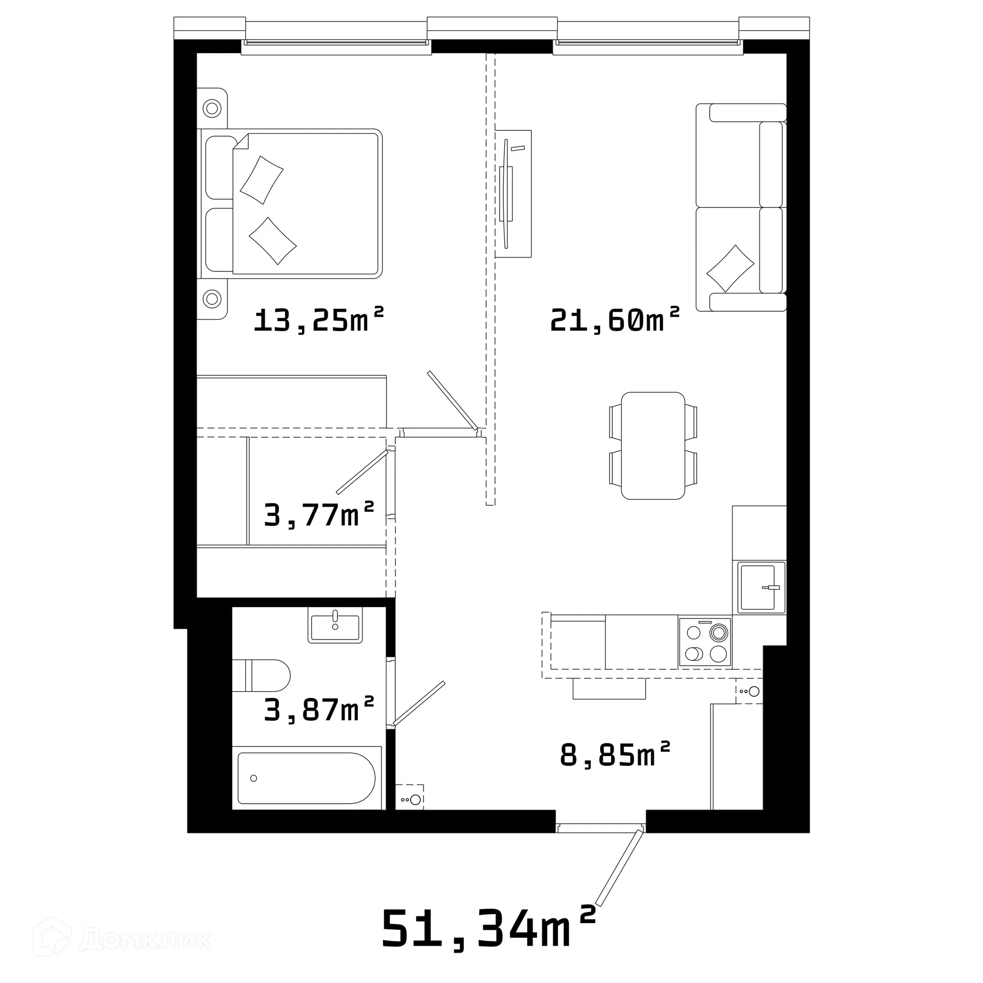 Фото квартиры в ЖК Грани