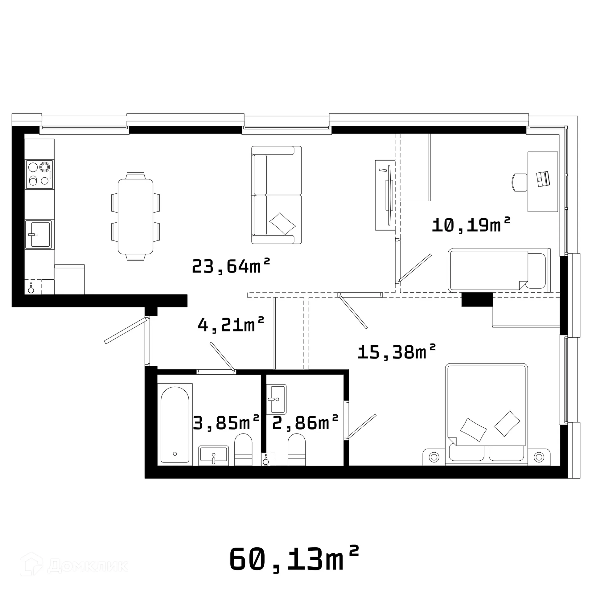 Фото квартиры в ЖК Грани
