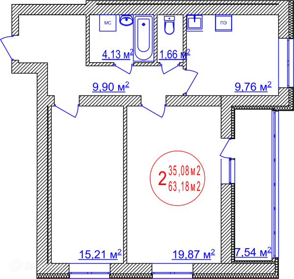 Квартира в ЖК "CЕМЕЙНЫЙ"