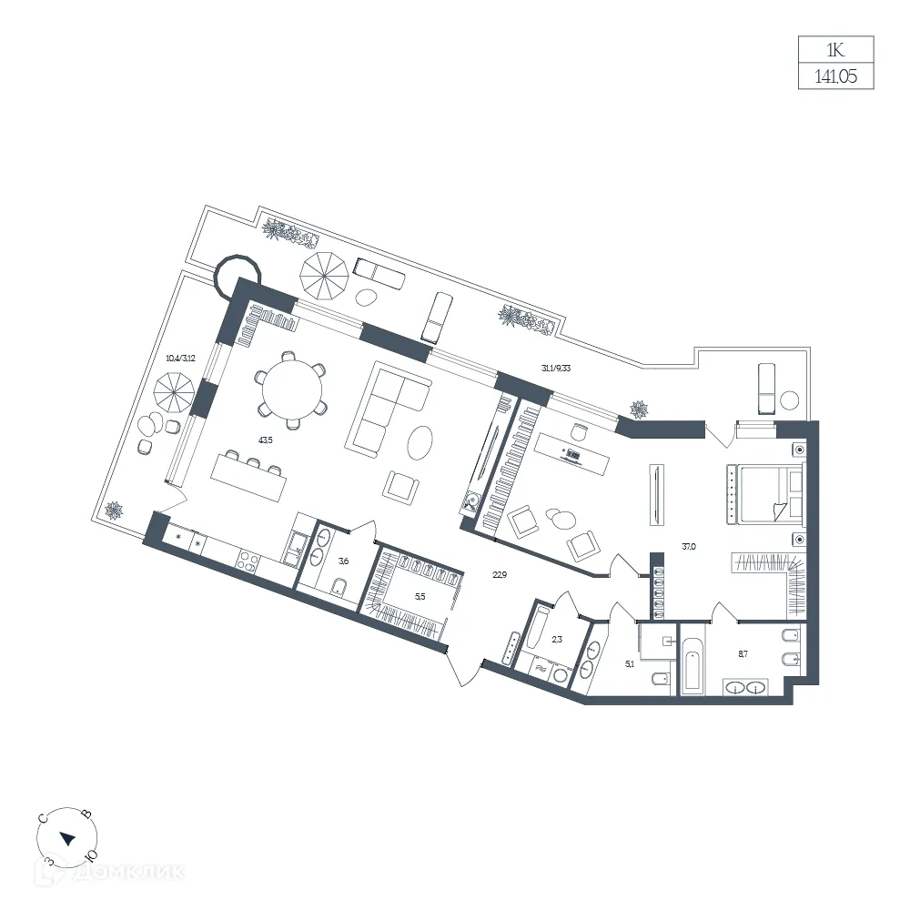 Фото квартиры в ЖК Клубный дом "Большой"