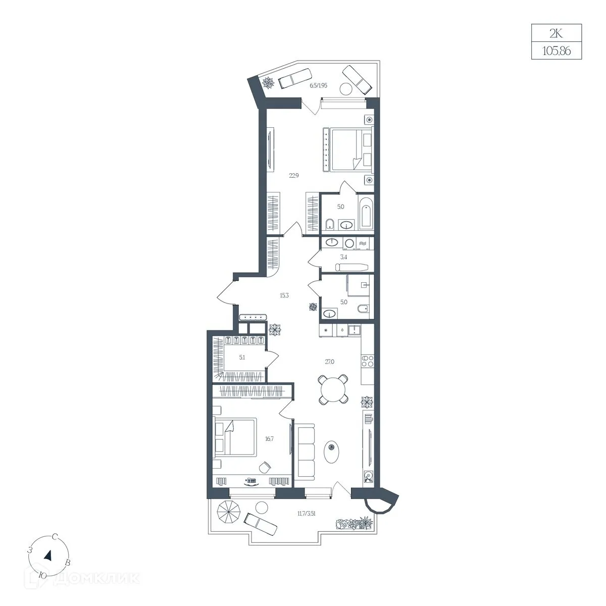 Фото квартиры в ЖК Клубный дом "Большой"