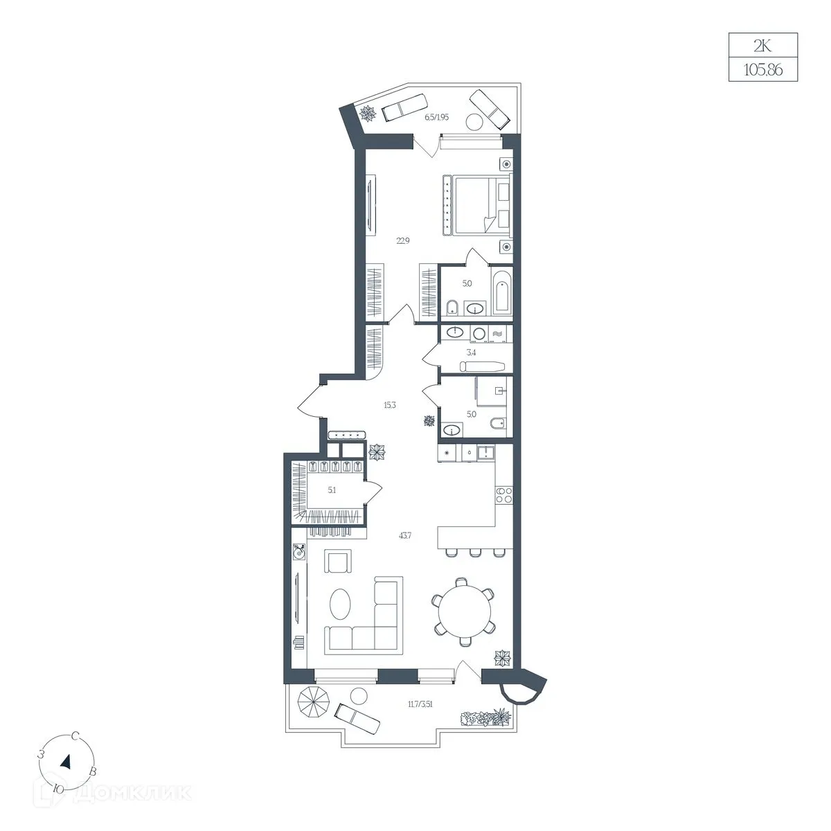 Фото квартиры в ЖК Клубный дом "Большой"