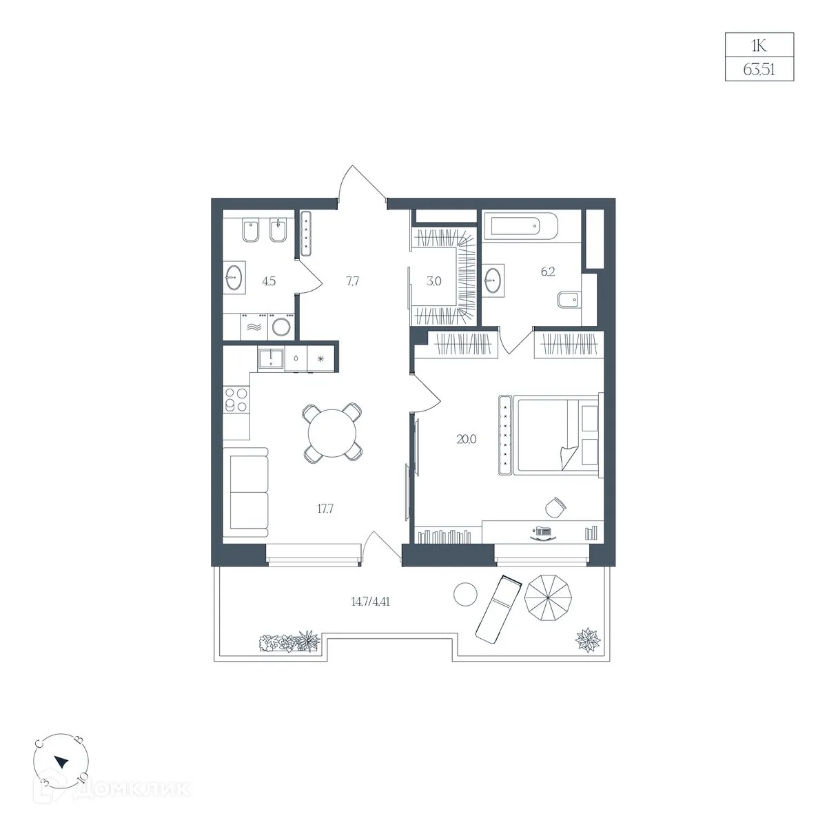 Фото квартиры в ЖК Клубный дом "Большой"
