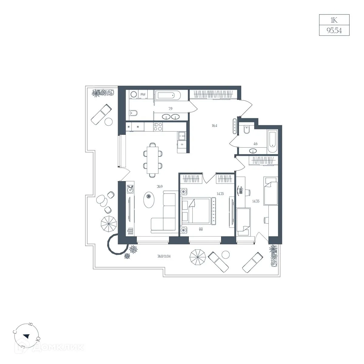 Фото квартиры в ЖК Клубный дом "Большой"
