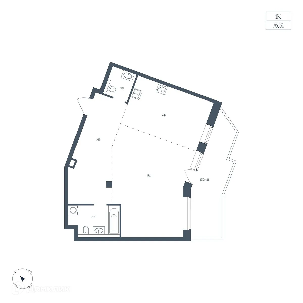 Фото квартиры в ЖК Клубный дом "Большой"
