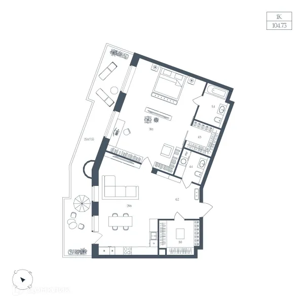 1 комн. квартиры в Челябинске новостройки