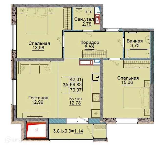 Фото квартиры в ЖК Репин-Парк