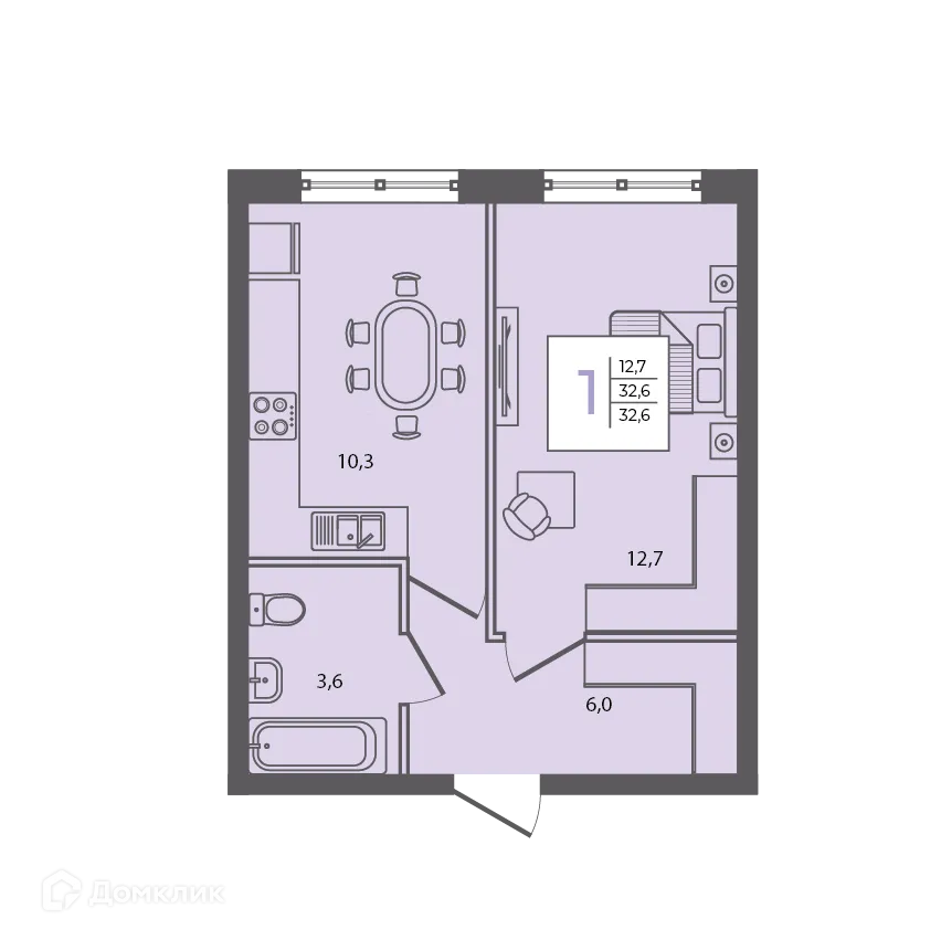 Фото квартиры в ЖК Сиреневый бульвар