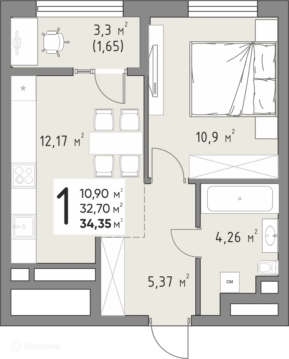 Фото квартиры в ЖК Станиславский