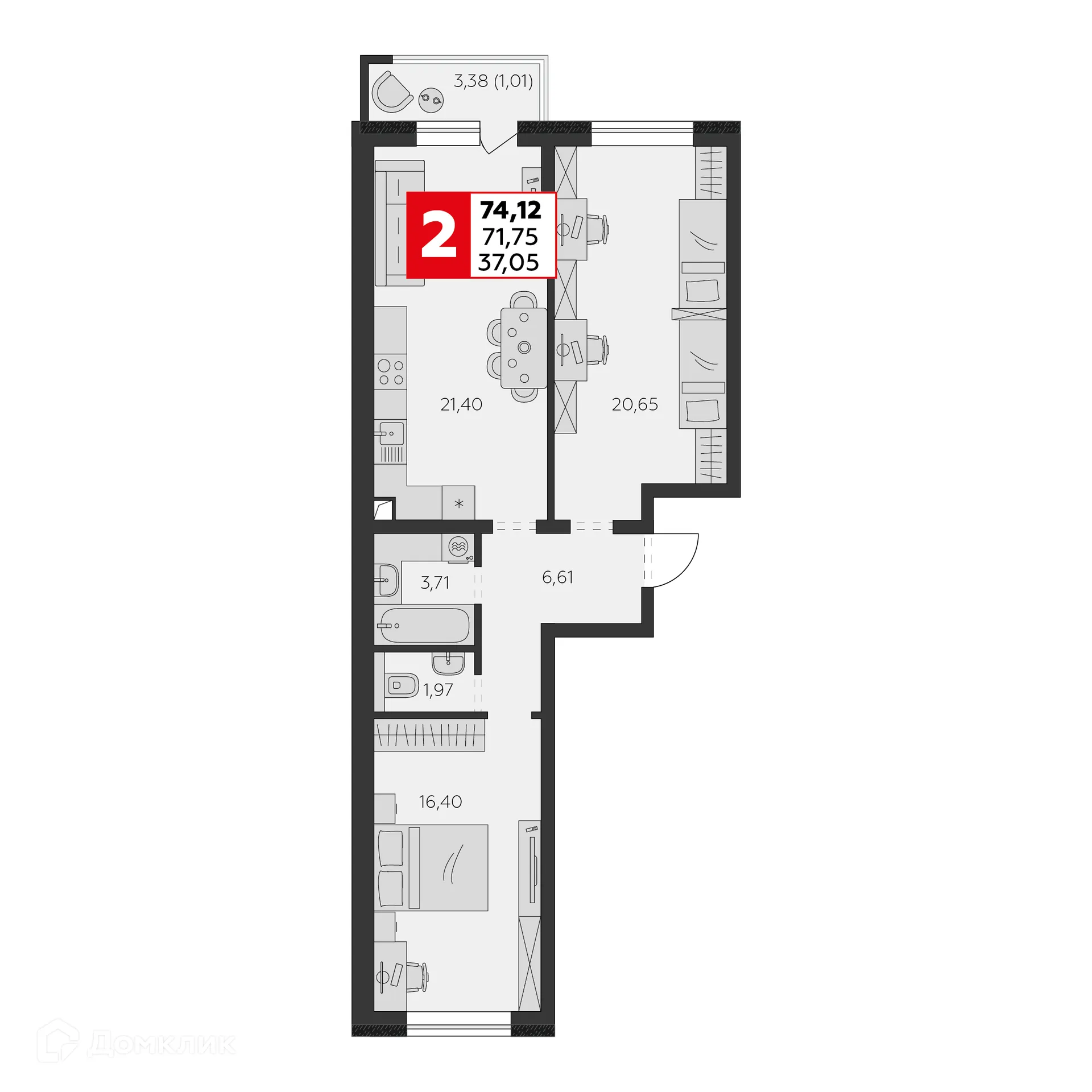 Фото квартиры в ЖК К24