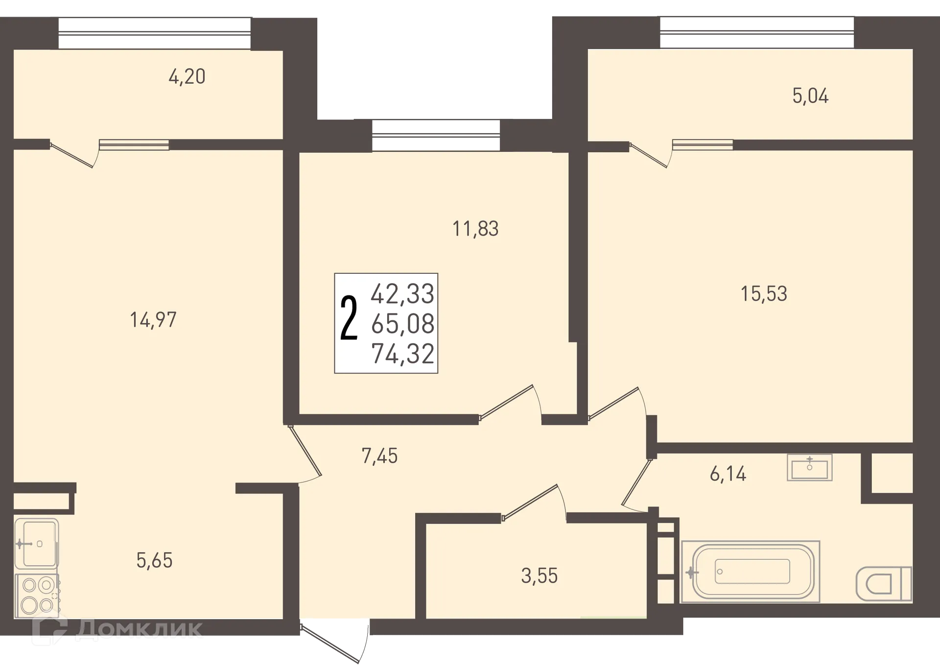 Фото квартиры в ЖК ЮГГЕ