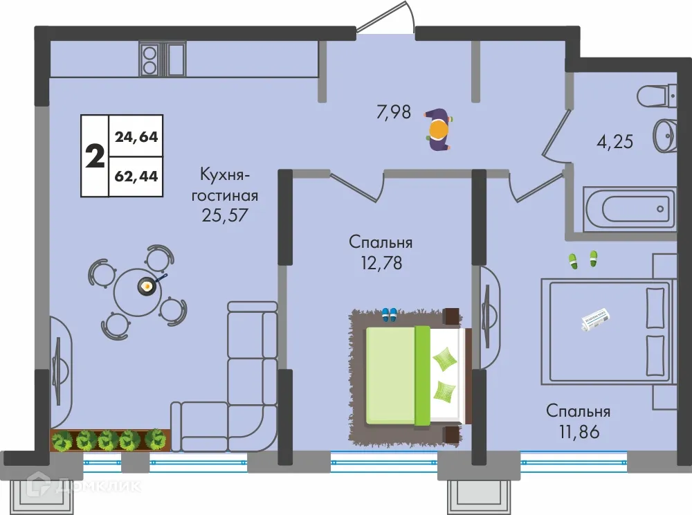 Фото квартиры в ЖК ЗЕЛЕНАЯ ТЕРРИТОРИЯ