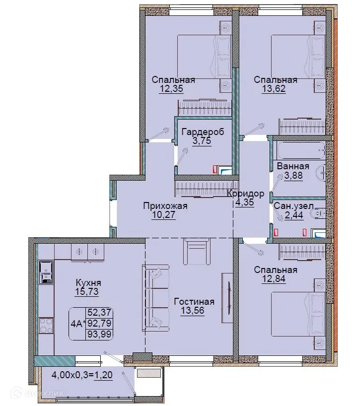 Фото квартиры в ЖК Репин-Парк