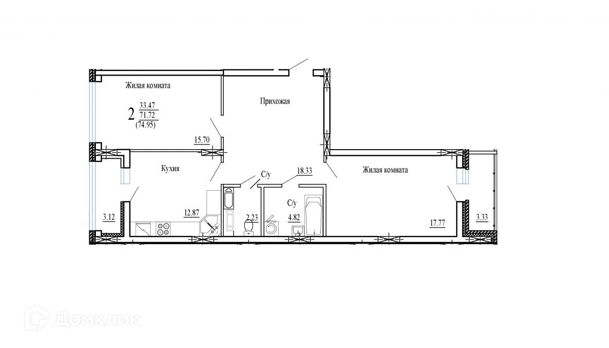 Фото квартиры в ЖК НОВЫЙ СОЛНЕЧНЫЙ