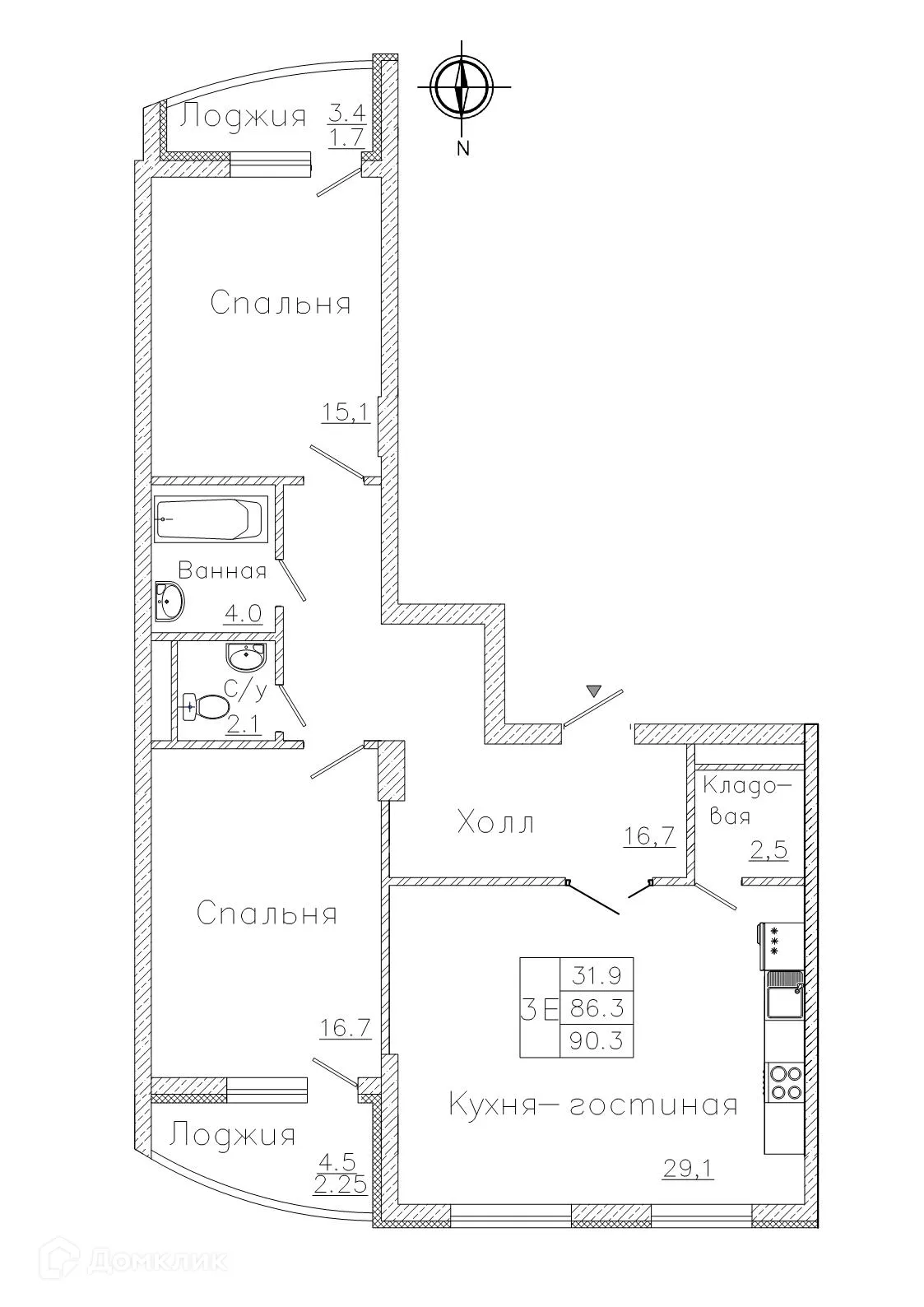 Фото квартиры в ЖК "Боровое"
