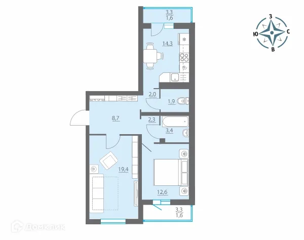 Фото квартиры в ЖК Жилой комплекс "ДИМИТРОВСКИЙ"