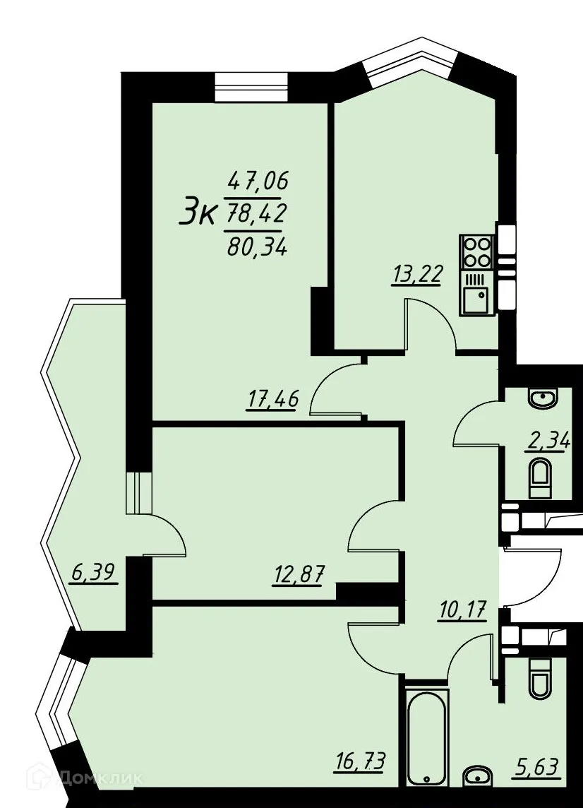 Фото квартиры в ЖК КВАРТАЛ МЕЧТЫ