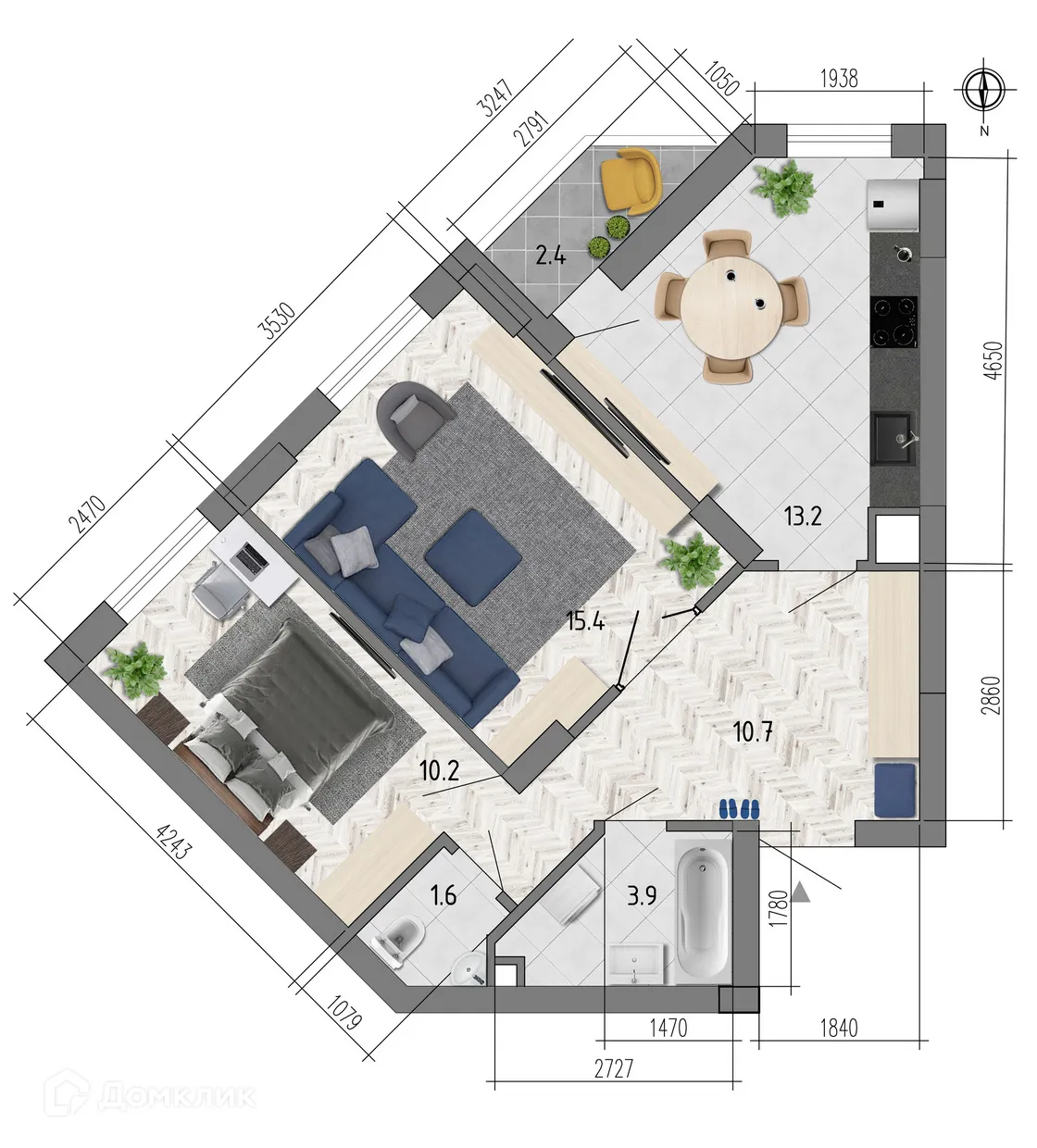 Фото квартиры в ЖК "Боровое"