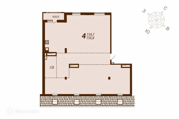 Фото квартиры в ЖК Дом на площади