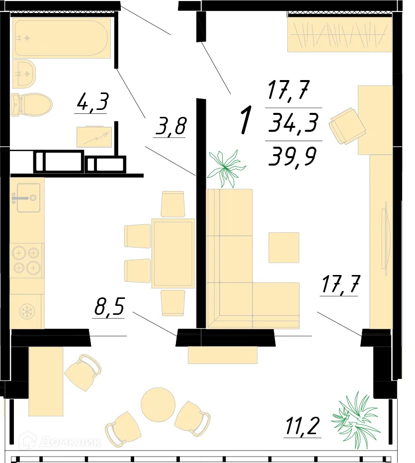 Фото квартиры в ЖК Ласточкино