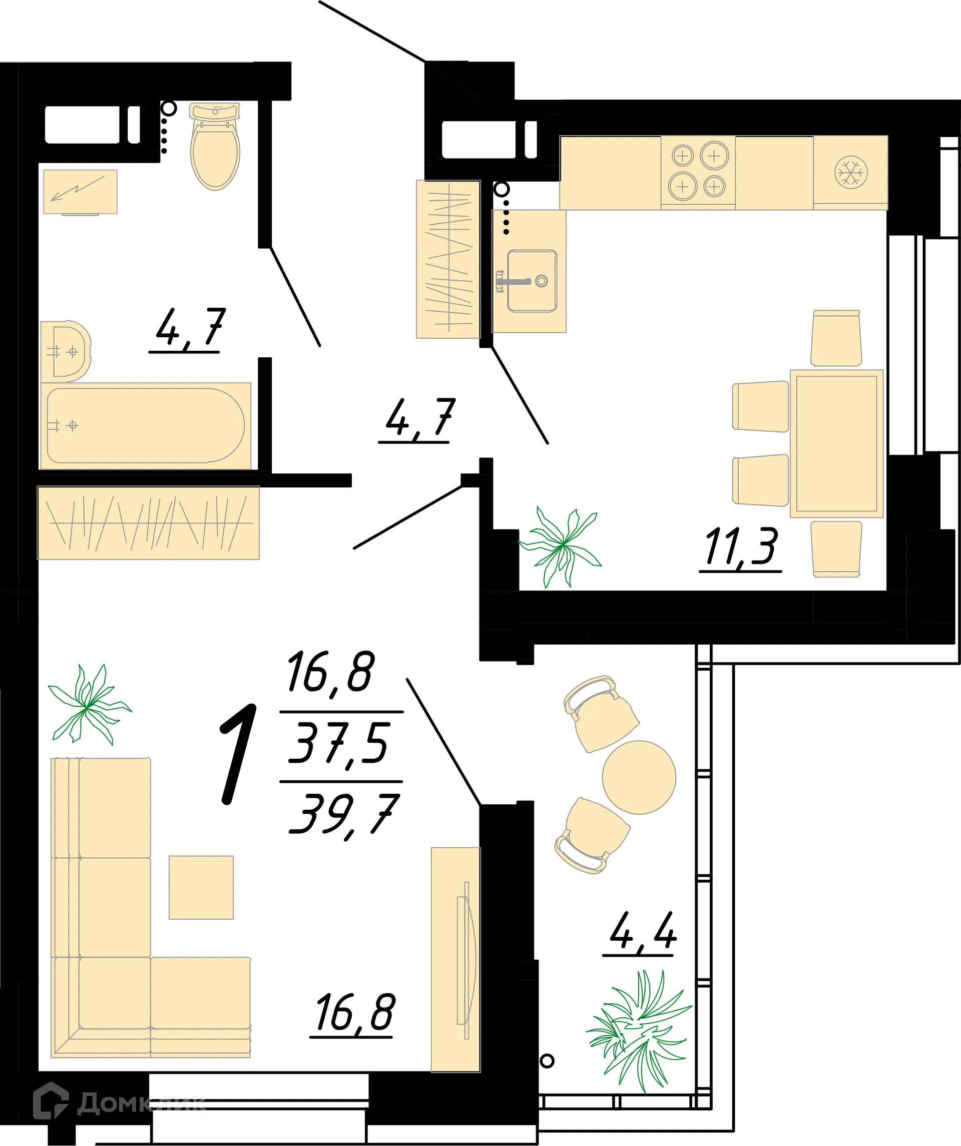 Фото квартиры в ЖК "Европейский"