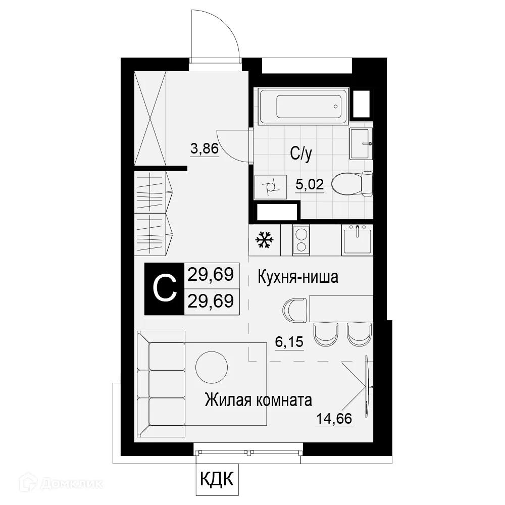 Фото квартиры в ЖК Макрорайон АМГРАД