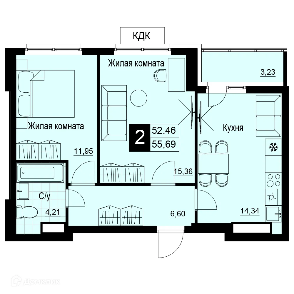 Фото квартиры в ЖК Макрорайон АМГРАД