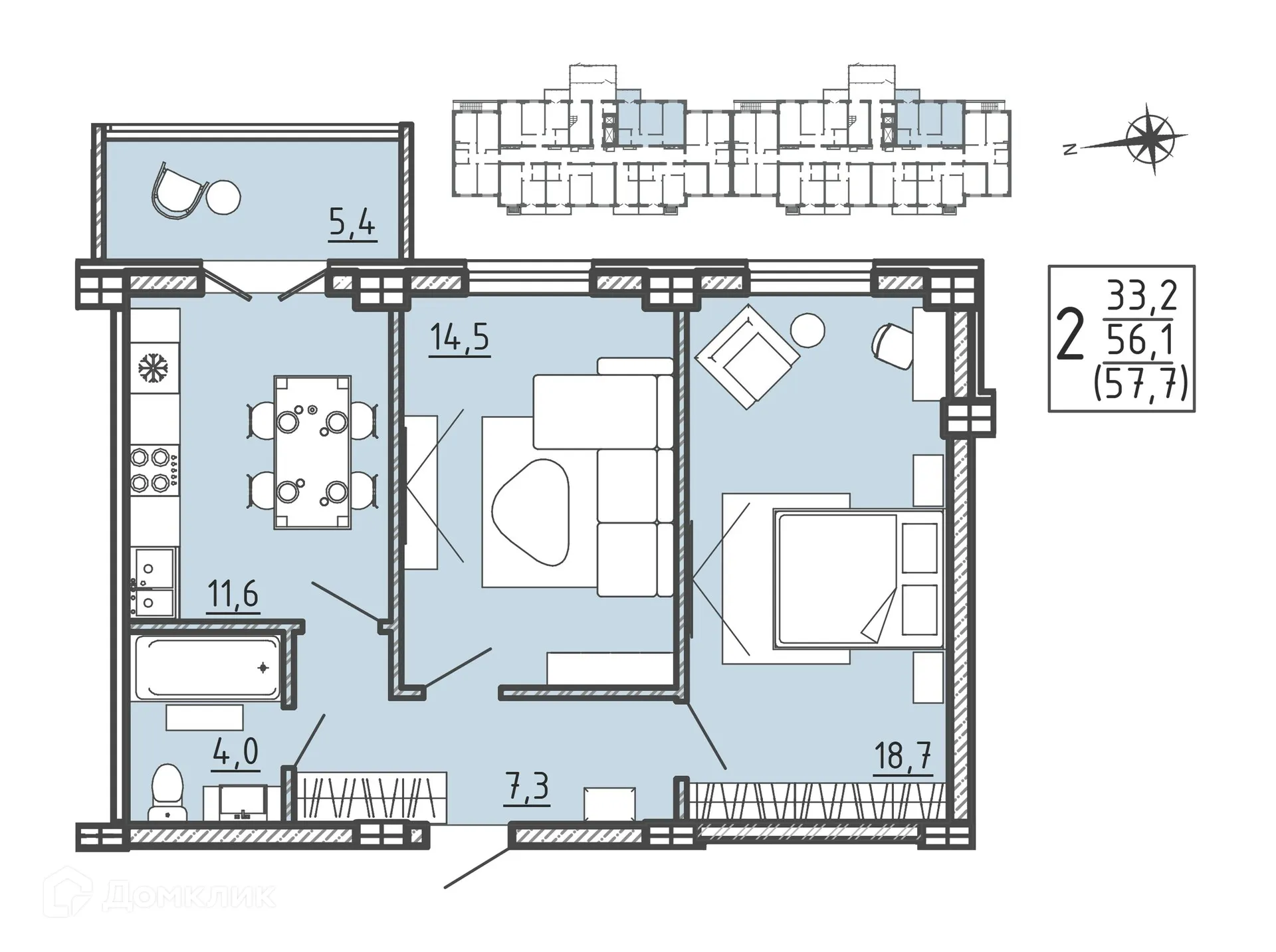 Фото квартиры в ЖК "Ю"