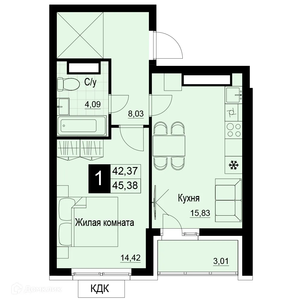 Фото квартиры в ЖК Макрорайон АМГРАД