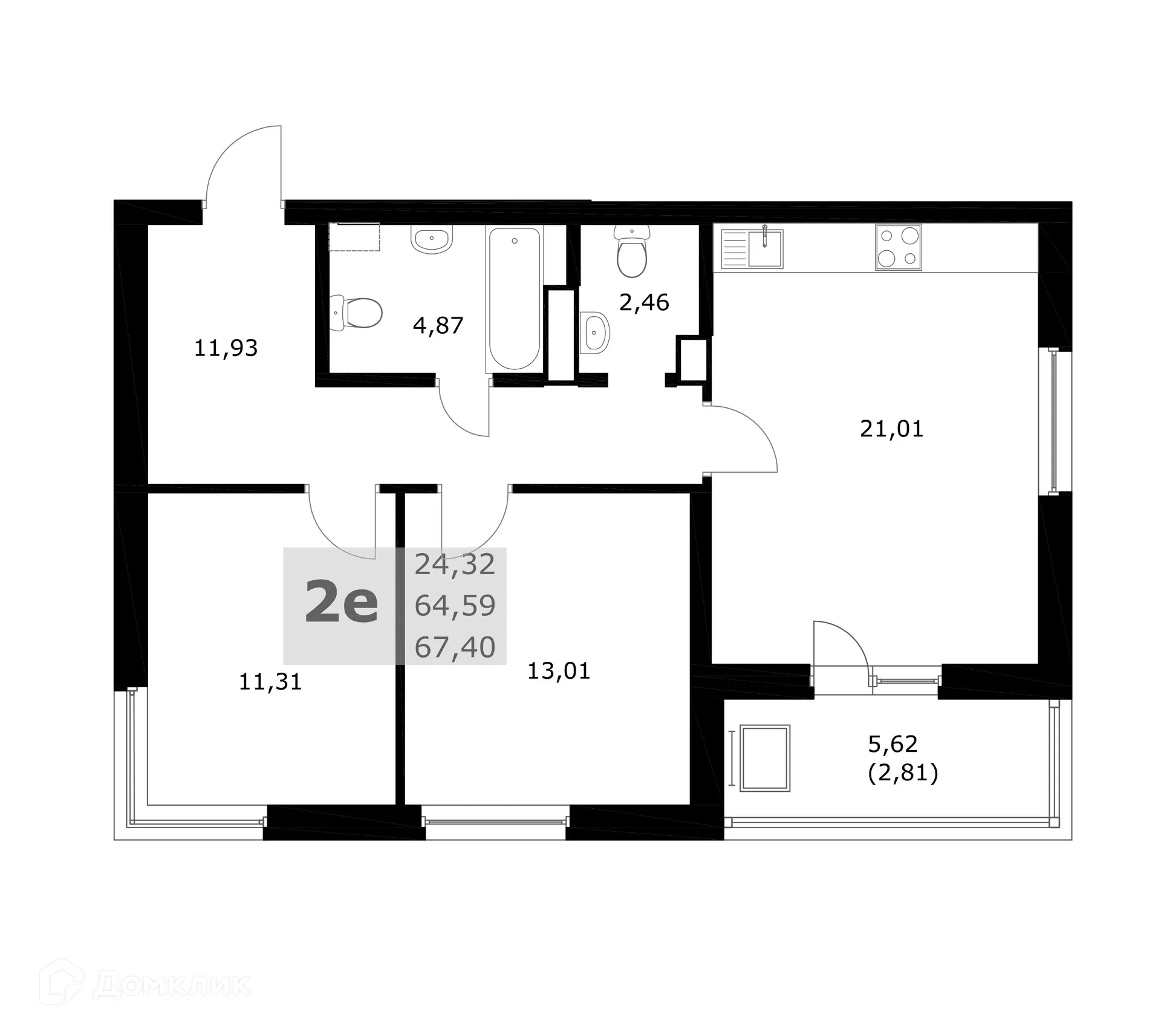 Фото квартиры в ЖК Комфорт